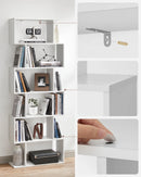 VASAGLE Bookcase, 6 Tier Shelf, Storage Unit, Divider, for Living Room, Bedroom, Office