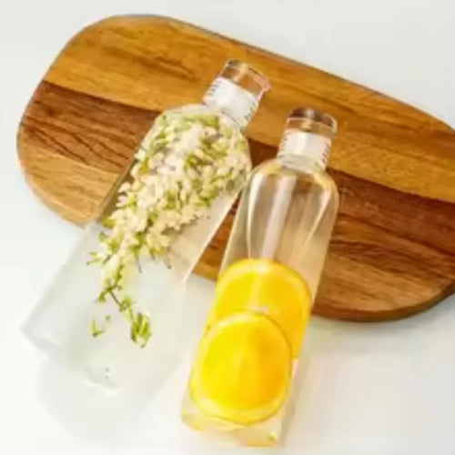 Bouteille verre étanche réutilisable pour boissons et sauces