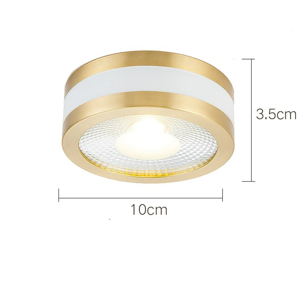 plafonnier led ultra fin en cuivre pour décoration intérieure moderne - vue 12 sur 12