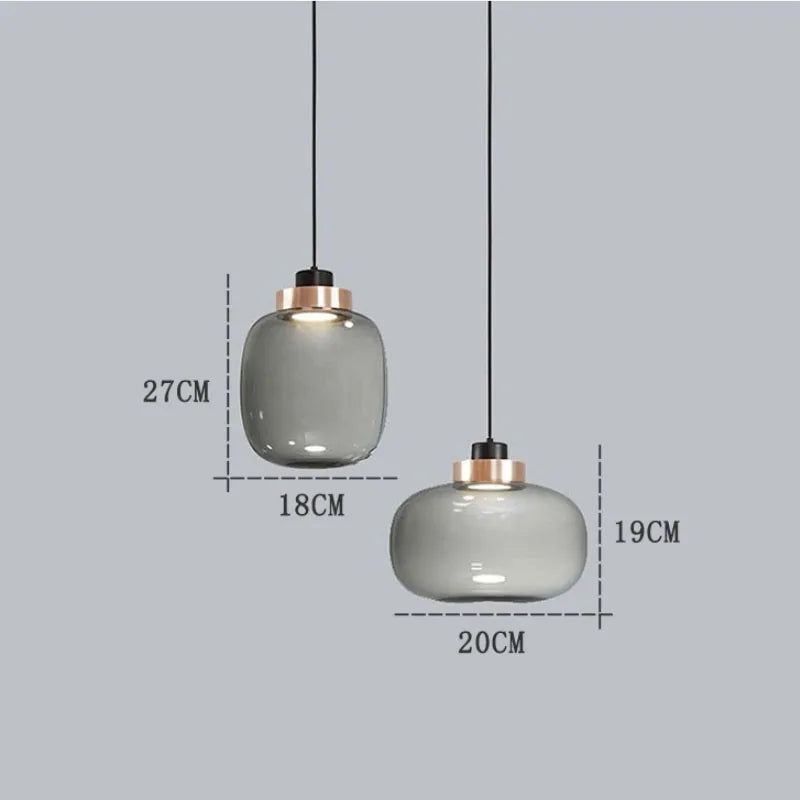Lustre en verre de Style moderne - vue 6 sur 8