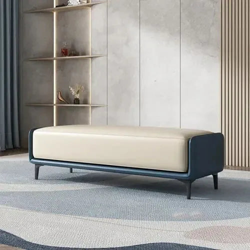 tabourets en cuir italien design pour salon et chambre - vue 12 sur 15