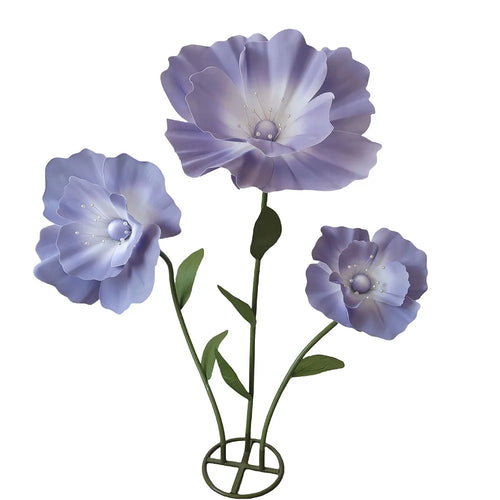 décoration mariage ensemble fleurs artificielles pavot géant pour scène - vue 18 sur 17