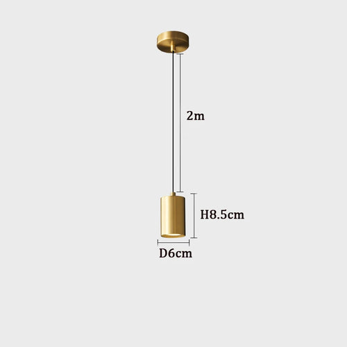 Minimalistische nordische Nachttischlampe aus Messing mit elegantem Design - vue 6 sur 8