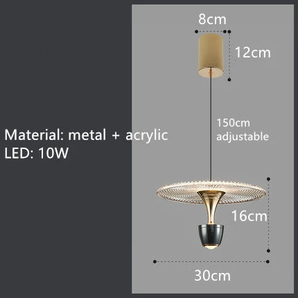 LED-Pendelleuchte Acryl Rund Höhenverstellbar