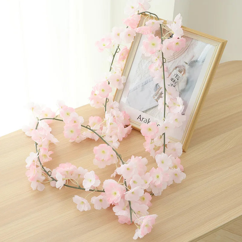 guirlande de fleurs artificielles pour décoration de mariage et intérieur - vue 13 sur 17