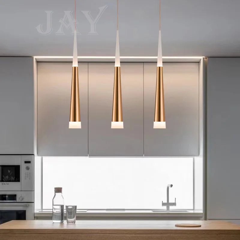 lustre lumineux conique à led design moderne nordique - vue 11 sur 10