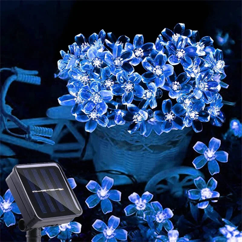guirlande lumineuse solaire pour jardin décoration extérieure féerique