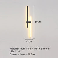 applique murale led minimaliste art déco appliques aluminium