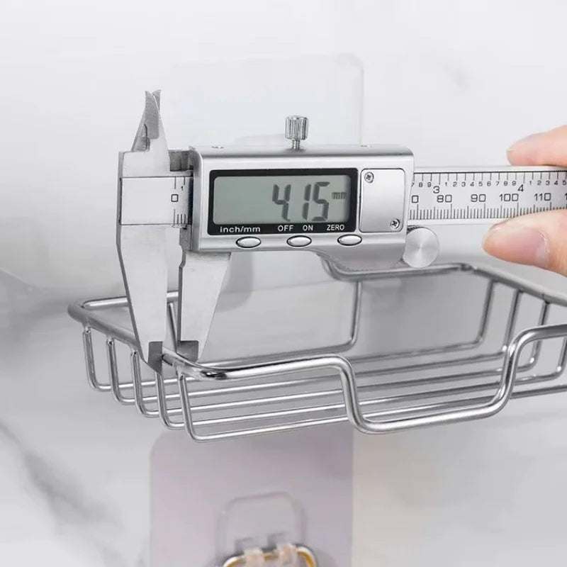 égouttoir à savon en acier inoxydable auto-adhésif pour rangement - vue 6 sur 9