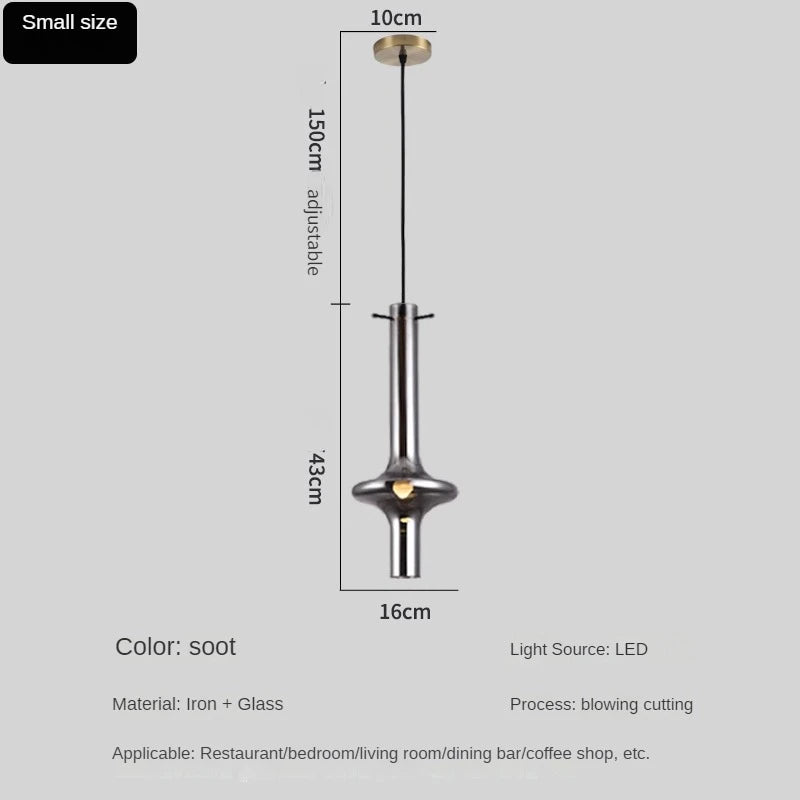 luminaire en verre avec joint en bambou design artistique pour divers espaces - vue 11 sur 12