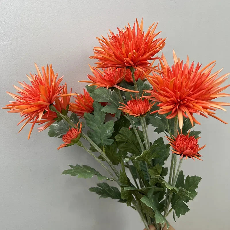 plante artificielle chrysanthème toucher réaliste décoration centre commercial
