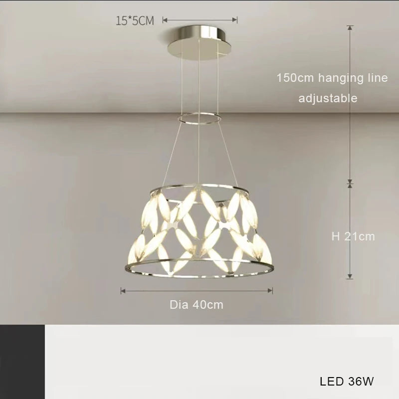 lustre led minimaliste abat-jour fantaisie pour noël