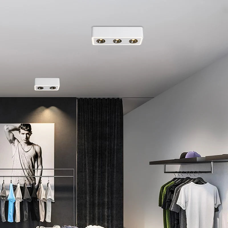 Quadratische LED-Deckenleuchte blendfrei Oberfläche modern - vue 5 sur 16