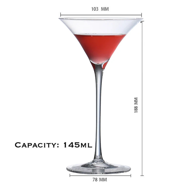 Verres a pied cocktail champagne martini vin design