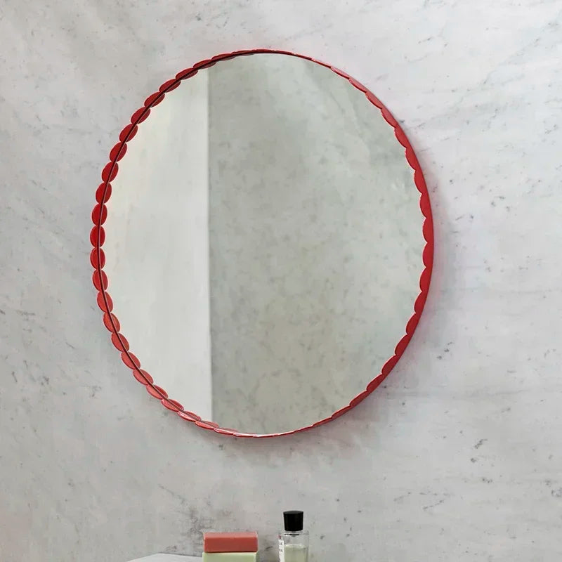 miroirs décoratifs rétro nordiques ronds personnalisés pour décoration intérieure - vue 6 sur 8