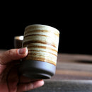 Mug céramique raku vintage peint main texture naturelle