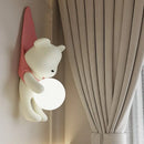 applique murale en résine led petit ours moderne