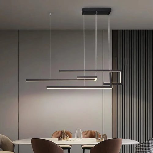 Moderne LED-Pendelleuchte rechteckig dimmbar - vue 3 sur 10