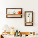 Black Wood Shelves for Wall Storage Hanging Floating Wall Shelves Rustic Farmhouse Decor, Bedroom Bathroom Living Room Kitchen