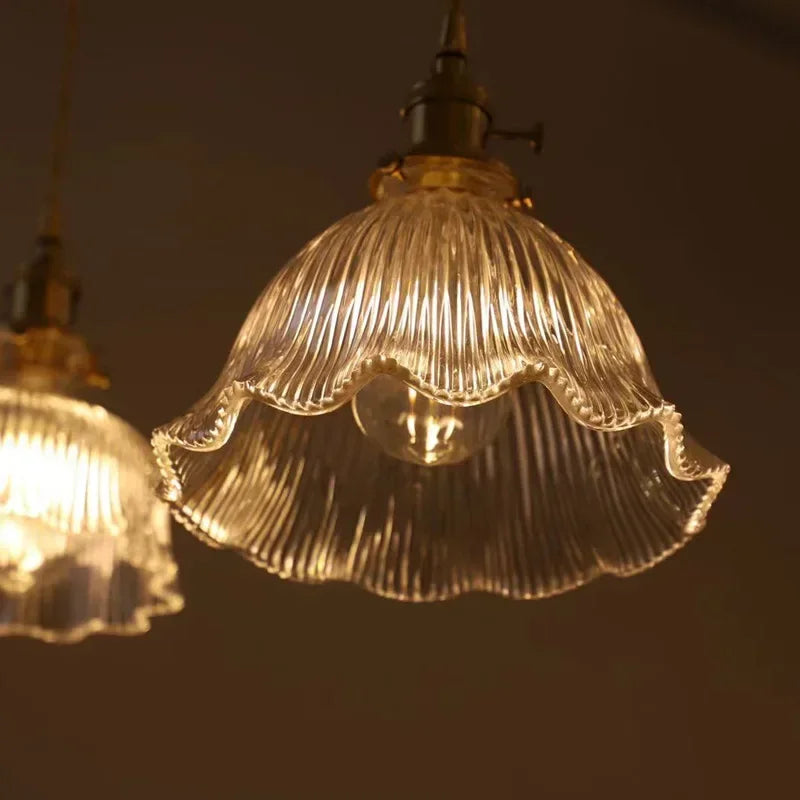 suspension led en verre nordique décoration intérieure moderne - vue 4 sur 8