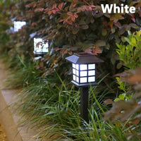 Set aus Solar-LED-Gartenleuchten für dekorative Außenbeleuchtung