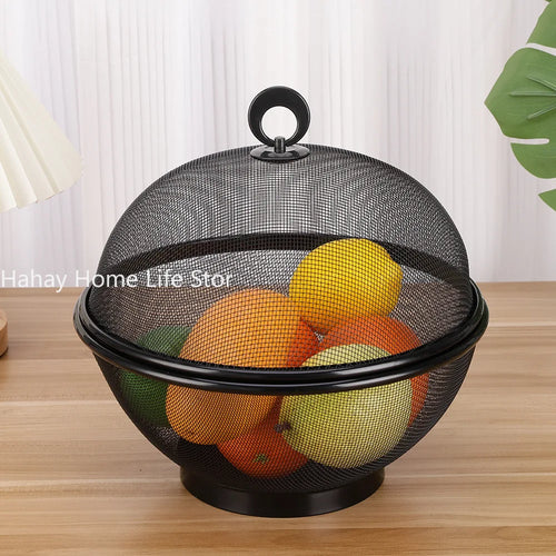 panier à fruits en maille avec couvercle anti-mouche en inox - vue 7 sur 7