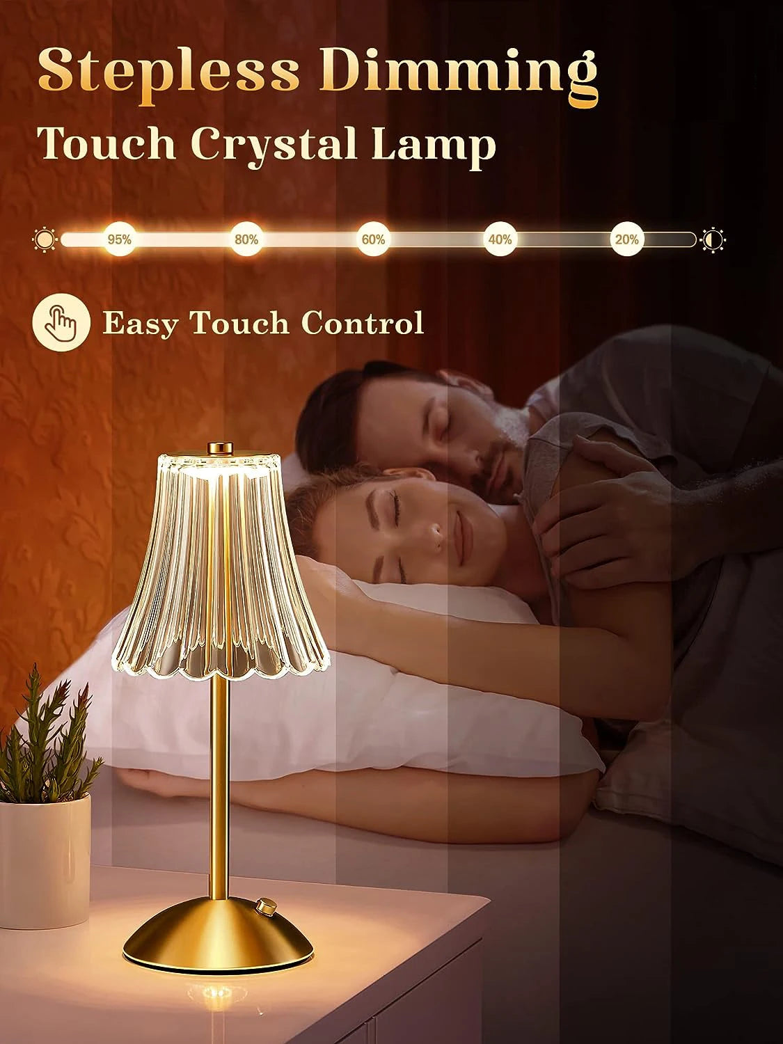 lampe de bureau tactile rechargeable sans fil pour lecture et décoration - vue 5 sur 7