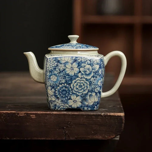 Bouilloire ceramique chinoise motifs traditionnels service the