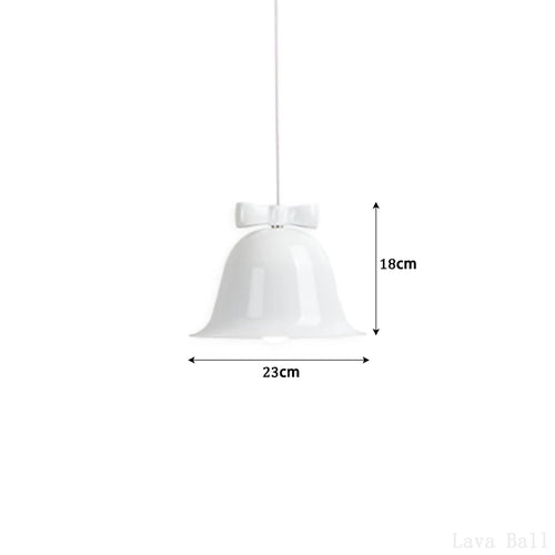 Moderne Pendelleuchte in Glockenform mit dekorativer Schleife - vue 17 sur 20
