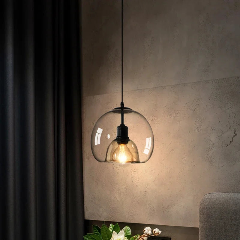 Suspension boule en verre design moderne décoratif intérieur - vue 5 sur 12