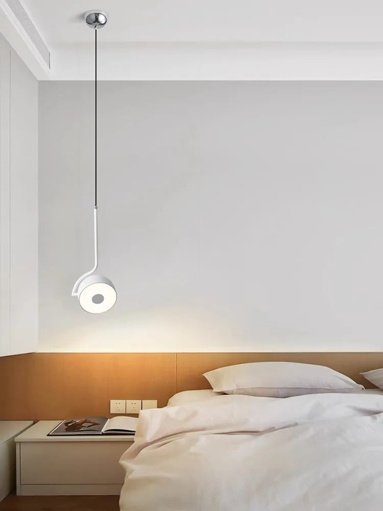 lustre minimaliste moderne à tête unique lampe led rotative - vue 6 sur 6