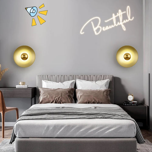 Moderne runde LED-Wandleuchte für luxuriöse Inneneinrichtung - vue 6 sur 11
