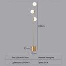 lampadaire post-moderne design nordique à trois têtes en verre blanc