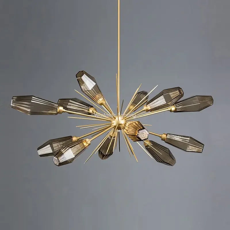lustre minimaliste américain en verre post-moderne créatif - vue 7 sur 9