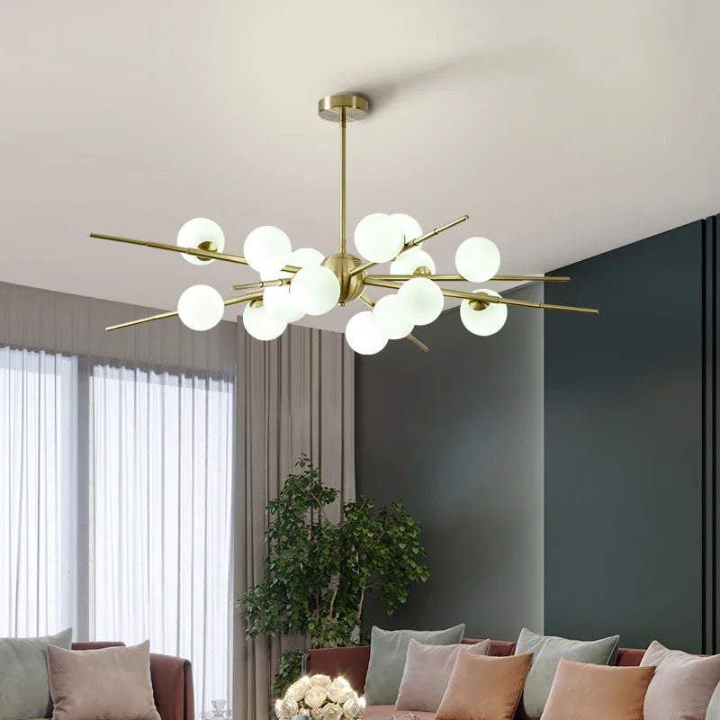 Nordische LED-Pendelleuchte für moderne Innendekoration - vue 4 sur 8