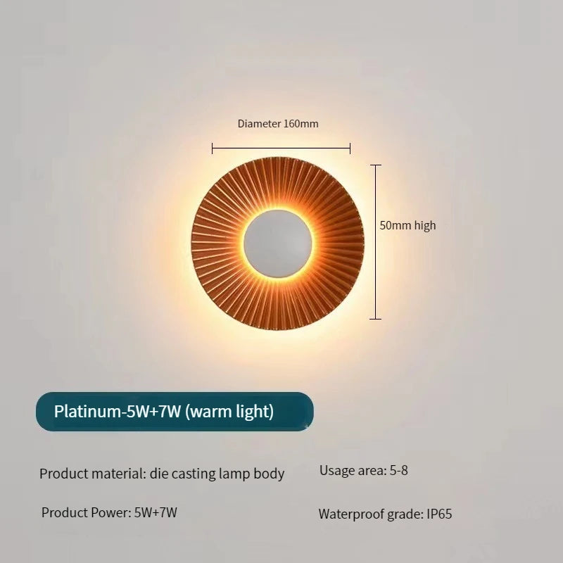 Moderne LED-Wandleuchte in Scheibenform für die Innendekoration - vue 7 sur 10