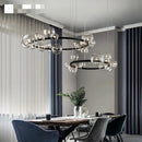 lustre led moderne en verre bulle avec cordon réglable