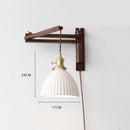 LED-Wandleuchte Retro Japanisch Teleskopisch aus Messing und Glas