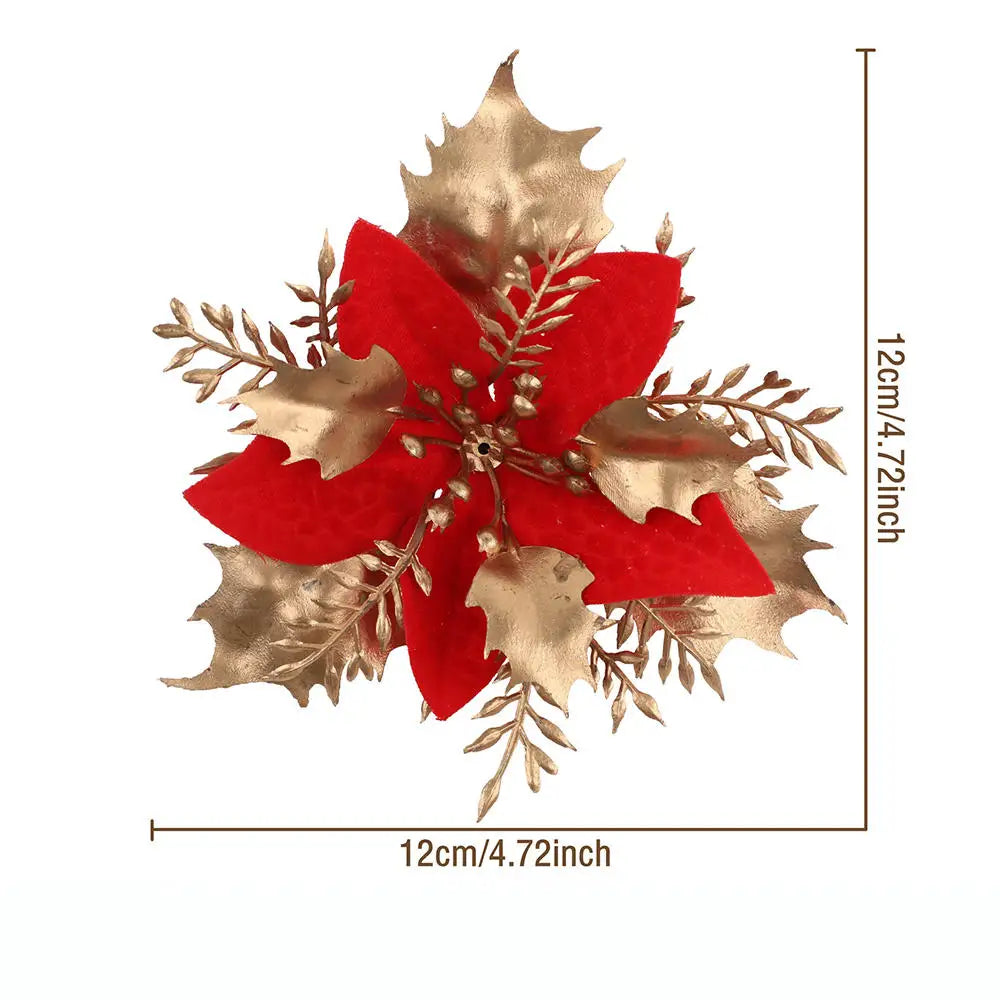 décoration suspendue fleur pailletée pour arbre de noël - vue 26 sur 34