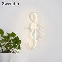Design-Wandleuchte Noten LED für moderne Dekoration