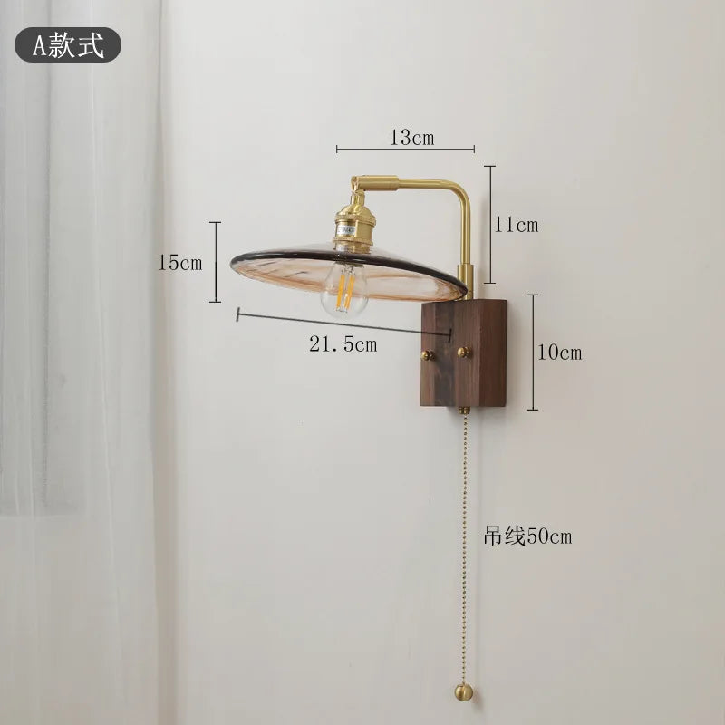 applique murale rétro en cuivre style japonais pour décoration intérieure - vue 4 sur 9