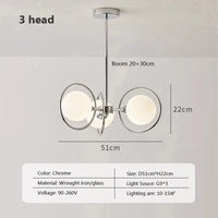 Suspension en verre nordique en fer