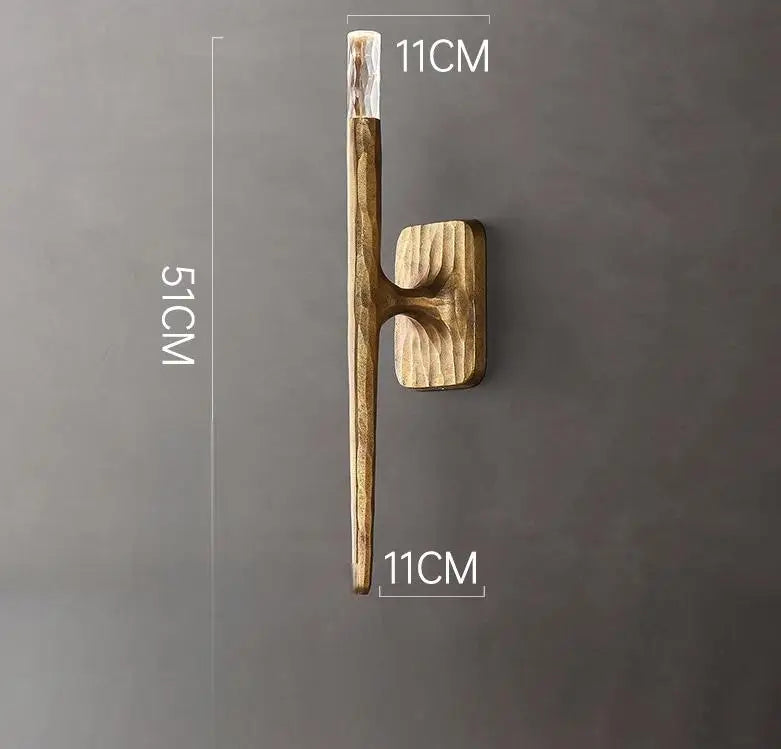 applique murale led en bronze avec cristal pour éclairage décoratif - vue 9 sur 9