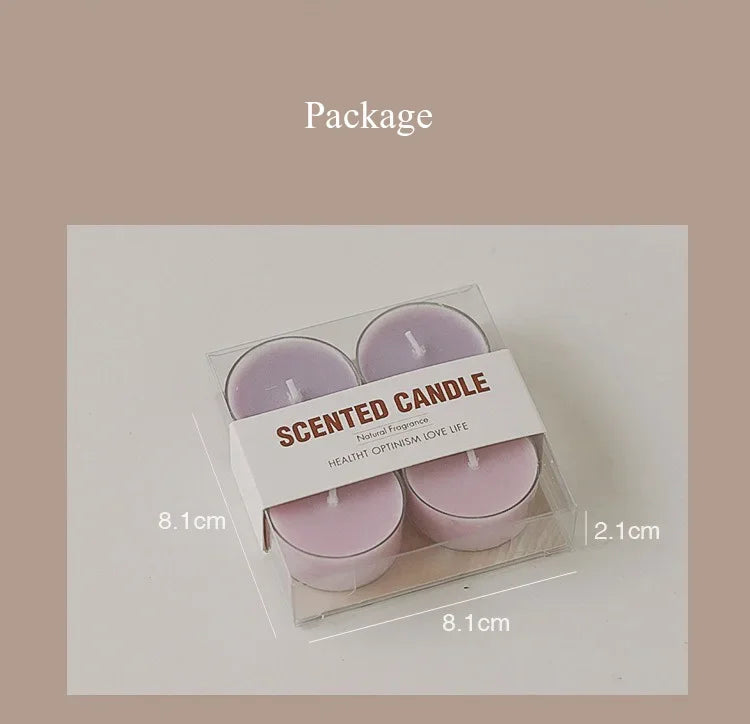 lot de 4 bougies parfumées en cire de soja pour décorations et événements - vue 6 sur 12