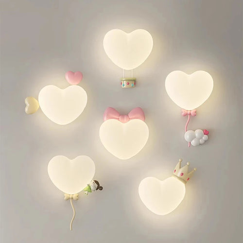LED-Wandleuchte in Herzform für das Kinderzimmer - vue 2 sur 12