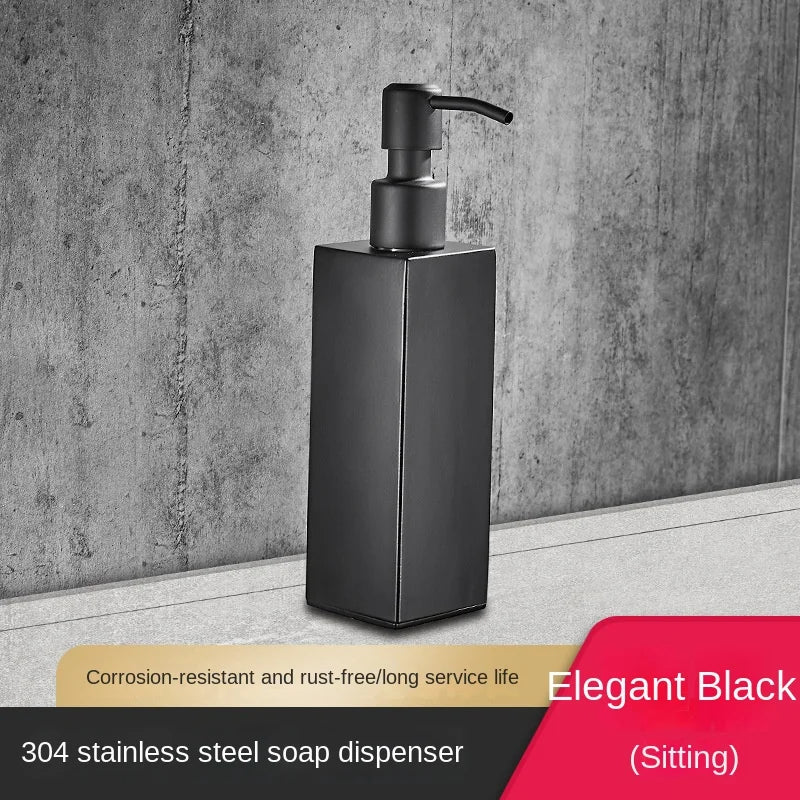 distributeur de savon mural en acier inoxydable 200 ml accessoires salle de bain - vue 13 sur 21