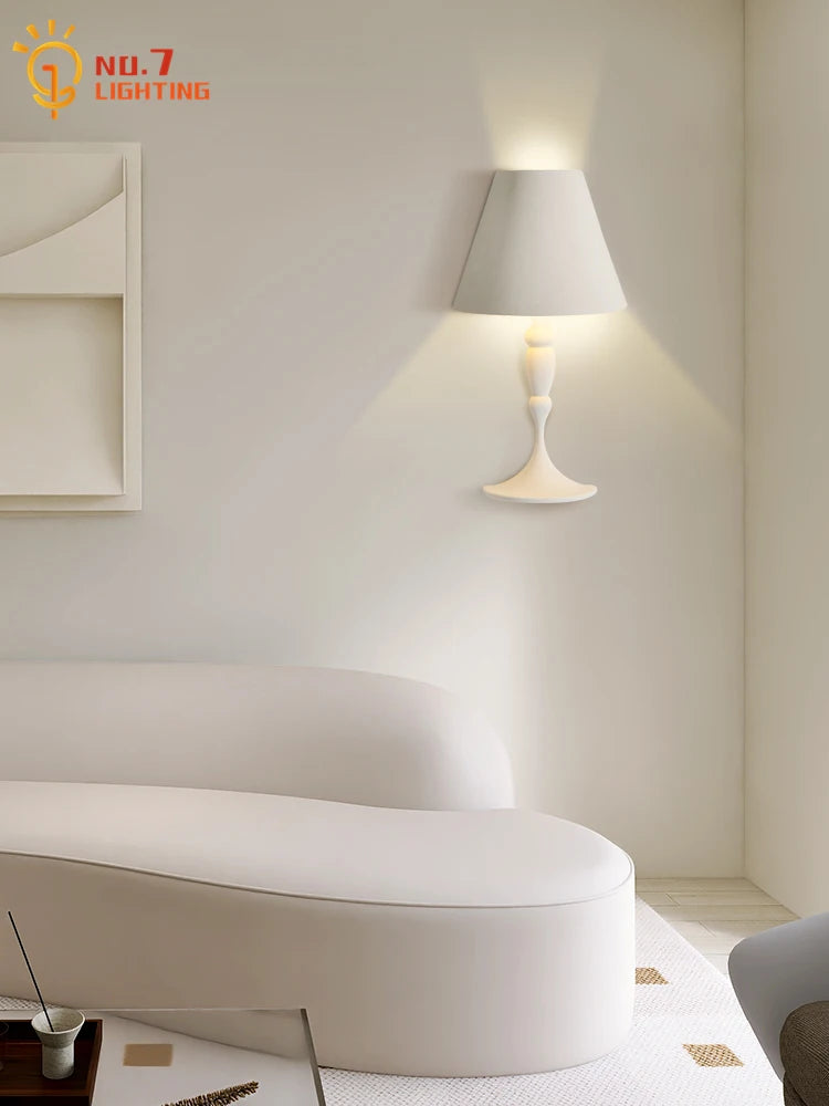 applique murale design moderne en gypse led art minimaliste - vue 5 sur 7