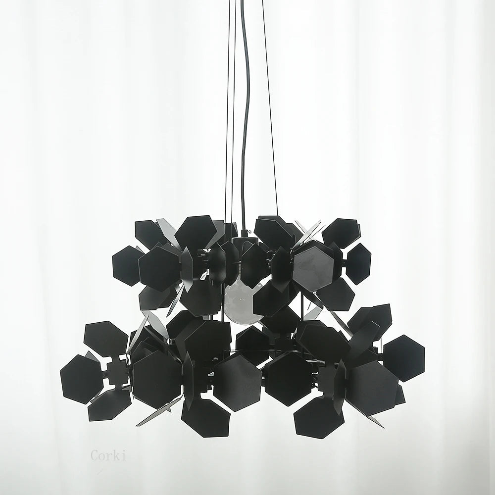 lustre à led moderne en fer pour décoration intérieure - vue 7 sur 8