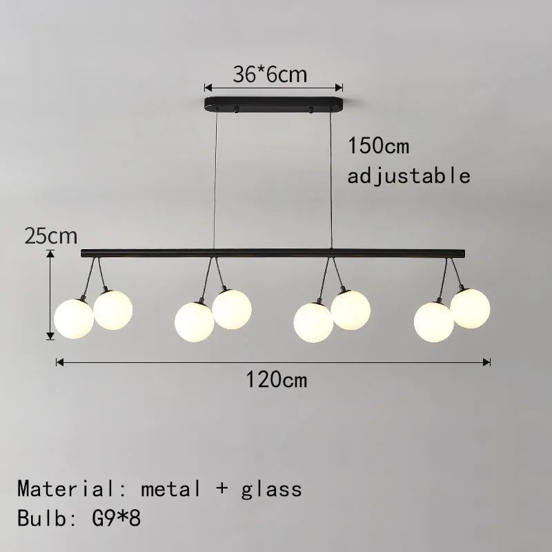 Moderner Kronleuchter aus Glas Höhenverstellbare Pendelleuchte mit elegantem Design