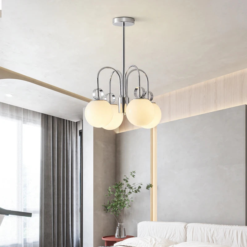suspension moderne et minimaliste à plusieurs têtes avec bulles décoratives